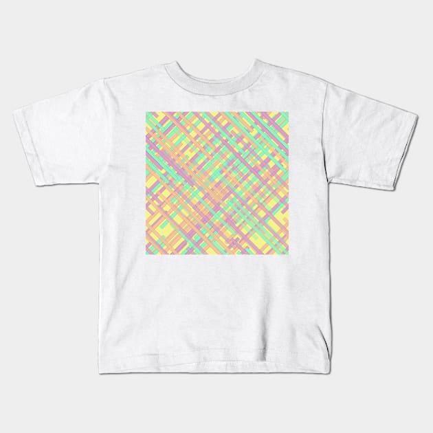 Patter Color Diagonal Line Kids T-Shirt by MichelMM